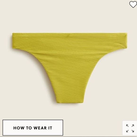 J. Crew Other - J. Crew Ribbed high-rise cheeky bikini bottom